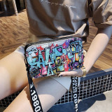 Pink Fashion Geometric Print Bag Accessories