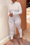 Red Sexy Solid Ripped Zipper Collar Skinny Jumpsuits