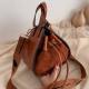 Brown Casual Vintage Solid Crossbody Bag