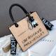 Khaki Fashion Casual Letter Print Messenger Bag