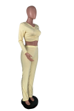 Pink Sexy Solid Patchwork V Neck Long Sleeve Two Pieces