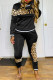 Black Sexy Solid Patchwork O Neck Long Sleeve Two Pieces