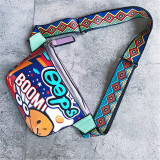 Red Fashion Casual Graffiti Print Chest Bag