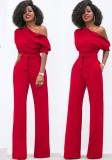 Red as picture Backless Fashion sexy Jumpsuits & Rompers