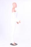 White Polyester Europe and America Fashion adult Solid Two Piece Suits Patchwork backless pencil Long Slee