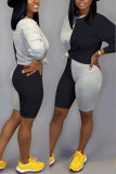 Red Sexy Solid Patchwork O Neck Long Sleeve Two Pieces