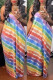 Colour Fashion Sexy Print Backless Spaghetti Strap Sleeveless Dress