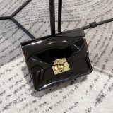 Black Fashion Casual Solid Transparent Crossbody Bag