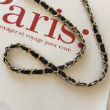 Black Fashion Casual Solid Chain Strap Crossbody Bag
