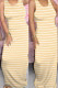 Yellow Milk. Fashion Street White Yellow Light Blue purple Tank Sleeveless O neck Pencil Dress Floor-Length Striped Dresses