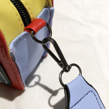 Red Fashion Casual Patchwork Letter Print Red Crossbody Bag