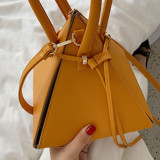 Yellow Fashion Casual Solid Yellow Crossbody Bag