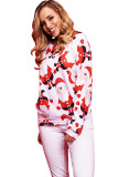 White Casual Polyester Print Pattern Christmas Costumes
