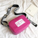 Rose Red Fashion Casual Letter Print Crossbody Bag