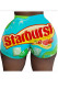 Blue Elastic Fly High Print pencil shorts Bottoms