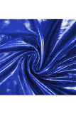 Blue street Solid Patchwork Chemical fiber blend Long Sleeve V Neck
