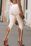 White Street Striped Patchwork Regular Bottoms