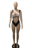 White Fashion Sexy Patchwork Solid Hollowed Out Backless Swimwears