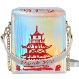 Silver Fashion Casual Letter Print Crossbody Bag