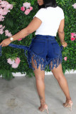Black OL Print Straight Short Sleeve Two Pieces
