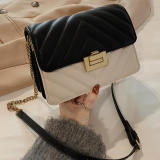 Black Fashion Casual Patchwork Solid Crossbody Bag