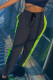 Black Blends Drawstring Mid Patchwork Solid Loose Pants Bottoms