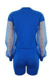 Pink Fashion Casual Solid Patchwork O Neck Long Sleeve Two Pieces
