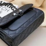 Black Fashion Casual Chain Strap Black Crossbody Bag