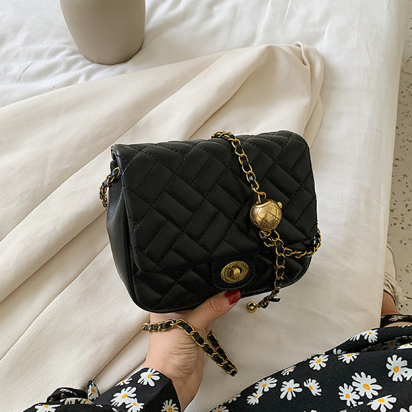 Black Fashion Casual Solid Messenger Bags