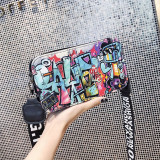 Pink Fashion Geometric Print Bag Accessories