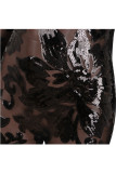 Black Sexy Solid Backless perspective Long Sleeve V Neck