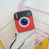 Red Fashion Casual Patchwork Messenger Bag