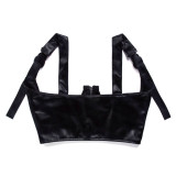 Black Fashion Casual Solid Slim-fit Irregular Zipper Sling Accessories