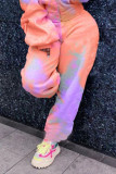 Orange Daily Tie Dye Without Belt Harlan Mid Waist Bottoms