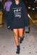 Black Sexy Casual Letter Print Hooded Collar Dresses