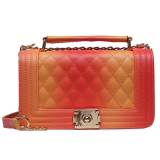 Orange Fashion Gradual Change Print Crossbody Bag