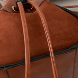 Brown Casual Vintage Solid Crossbody Bag