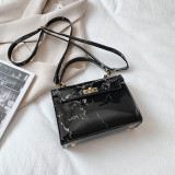 Black Fashion Print Crossbody Bag
