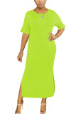 Black Milk. Fashion OL White Red Black Grey Blue Green Yellow Fluorescent green Light Blue Wine Red rose red purple Cap Sleeve Half Sleeves O neck A-Line Ankle-Length Solid Dresses