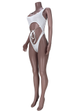 Rose Red Sexy Solid Bandage Swimwears