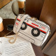 White Fashion Casual Letter Print Messenger Bag
