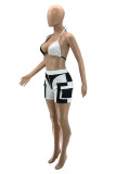 Red Fashion Sexy Patchwork Backless Halter Sleeveless Two Pieces