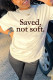 White Fashion Casual Letter Print Basic O Neck Tops