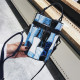 Blue Fashion Casual Print Patchwork Bags