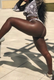 Black Sexy Animal Print Patchwork Swimwears