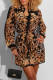 Multicolor Fashion Casual Print Basic Turndown Collar Shirt Dress