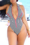 Stripe Sexy Striped Patchwork Swimwears