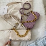 Purple Fashion Casual Solid Shoulder Bags