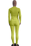 White venetian Casual Print Patchwork Two Piece Suits pencil Long Sleeve 
