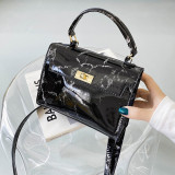 Black Fashion Print Crossbody Bag